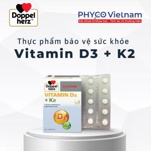TPBVSK Vitamin D3 + K2 hỗ trợ tăng cường hấp thu canxi, giảm nguy cơ loãng xương