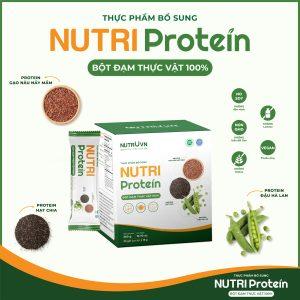Bột đạm thực vật Nutri Protein hỗ trợ cơ bắp, tăng sức đề kháng, tim mạch (Hộp 20 gói x 18g)