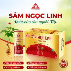 Sâm Ngọc Linh trường sinh đỏ (Thùng 24lon)