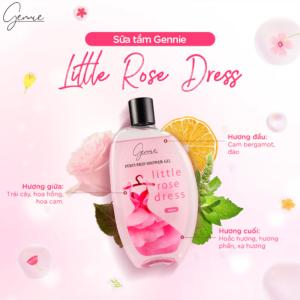 Sữa Tắm Nước Hoa Nữ Dưỡng Da GENNIE LITTLE ROSE DRESS 450ml
