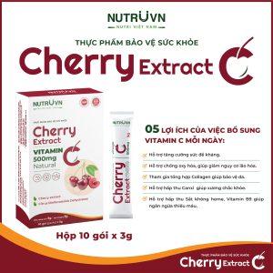 Cherry Extract bổ sung vitamin C tăng cường miễn dịch (10 gói)