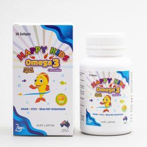 Viên nhai Happy Kids hỗ trợ sáng mắt bổ sung Omega 3 cho bé