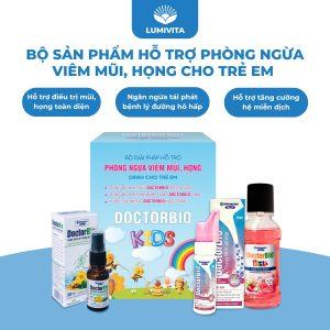 Bộ sản phẩm hỗ trợ phòng ngừa viêm mũi, họng dành cho trẻ em DOCTORBIO KIDS